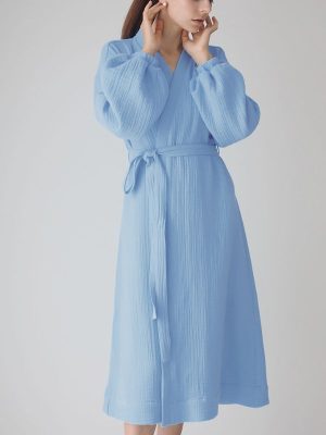 Robe de Chambre 100% Coton Femme - Robe de Chambre Femme - Mes Doux Habits