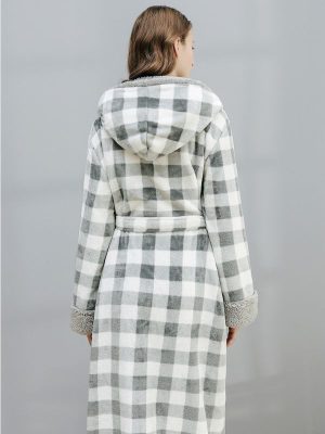 Robe de Chambre à carreaux Femme - Robe de Chambre Femme - Mes Doux Habits
