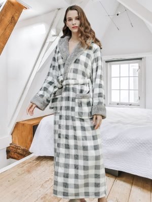 Robe de Chambre à carreaux Femme - Robe de Chambre Femme - Mes Doux Habits