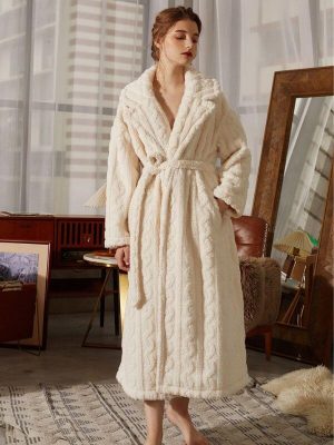 Robe de Chambre Éponge Femme - Robe de Chambre Femme - Mes Doux Habits