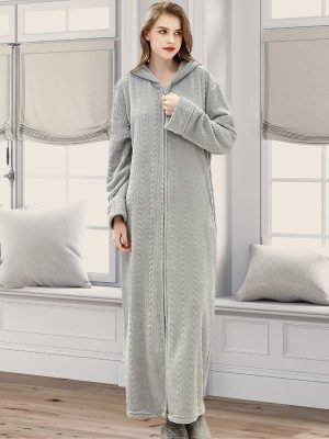 Robe de Chambre Femme avec Fermeture éclair- Robe de Chambre Femme - Mes Doux Habits