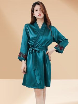 Robe de Chambre Femme Luxe Satin - Robe de Chambre Femme - Mes Doux Habits