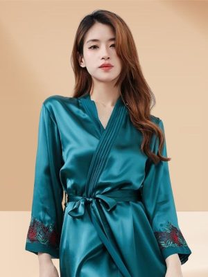 Robe de Chambre Femme Luxe Satin - Robe de Chambre Femme - Mes Doux Habits
