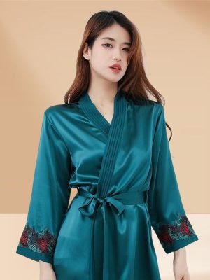 Robe de Chambre Femme Luxe Satin - Robe de Chambre Femme - Mes Doux Habits