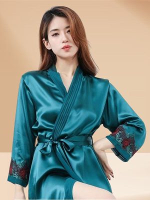 Robe de Chambre Femme Luxe Satin - Robe de Chambre Femme - Mes Doux Habits