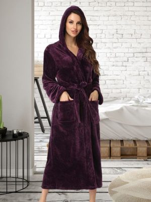 Robe de Chambre Femme Polaire Longue - Robe de Chambre Femme - Mes Doux Habits