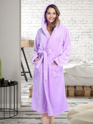 Robe de Chambre Femme Polaire Longue - Robe de Chambre Femme - Mes Doux Habits